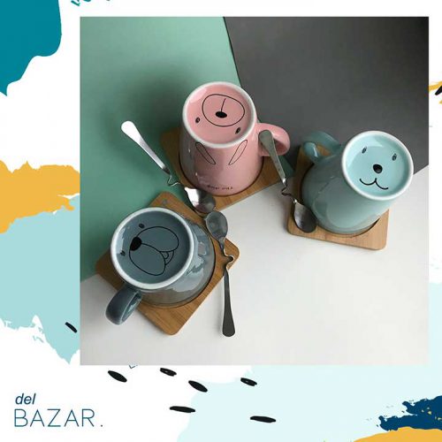 tazas de animales colores