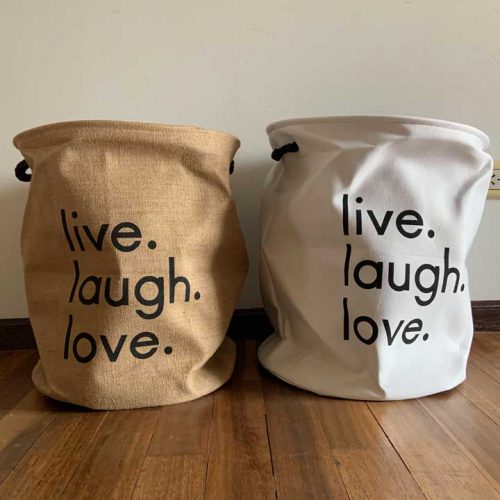 Canasto de tela Live Laugh Love