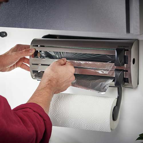 Dispenser Triple Porta Rollo Cocina Papel Film Aluminio