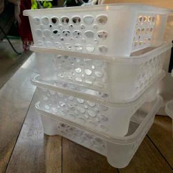 Combo 4x3 Canasta apilable Transparente 20x20cm