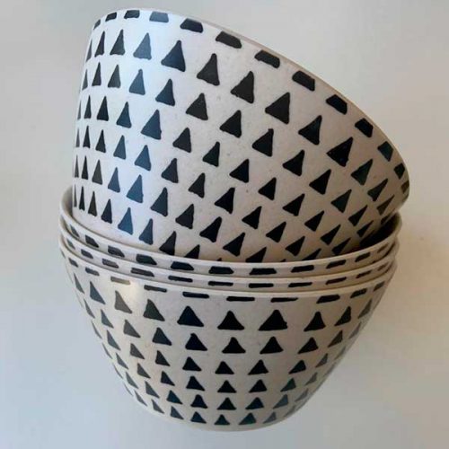 Bowl Bamboo con triangulos