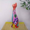 gato de yeso pintado a mano