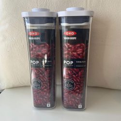 Combo 2 Frascos Oxo 0.8 L cuadrado mini 24x8x8