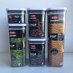 Combo Frascos Oxo Rectangulares 5 piezas