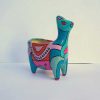 maceta llama de yeso pintada