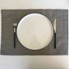 Individuales Tussor gris Rectangulares