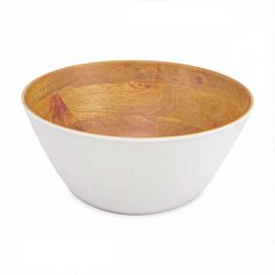 Ensaladera / bowl bamboo blanco 25cm diametro