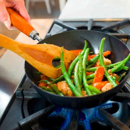 Wok antiadherente con mango de madera - 20cm Ken Hom