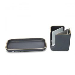 Ceramic Sink Caddy – Organizador de Cerámica Gris