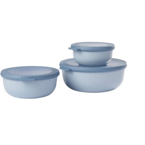 Set x 3 Multi Bowl con tapa Cirqula azul Mepal