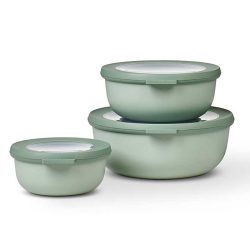 Set x3 Multi Bowl con tapa Cirqula