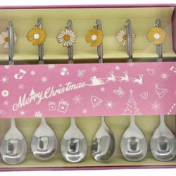 set x 6 cucharas plateadas