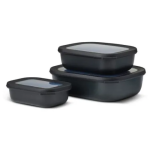 Set x3 Tupper Rectangular Cirqula Mepal - Nordic Black